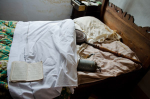 These bins, filled with charcoal fire, were useful to warm the bed during the icy winters.